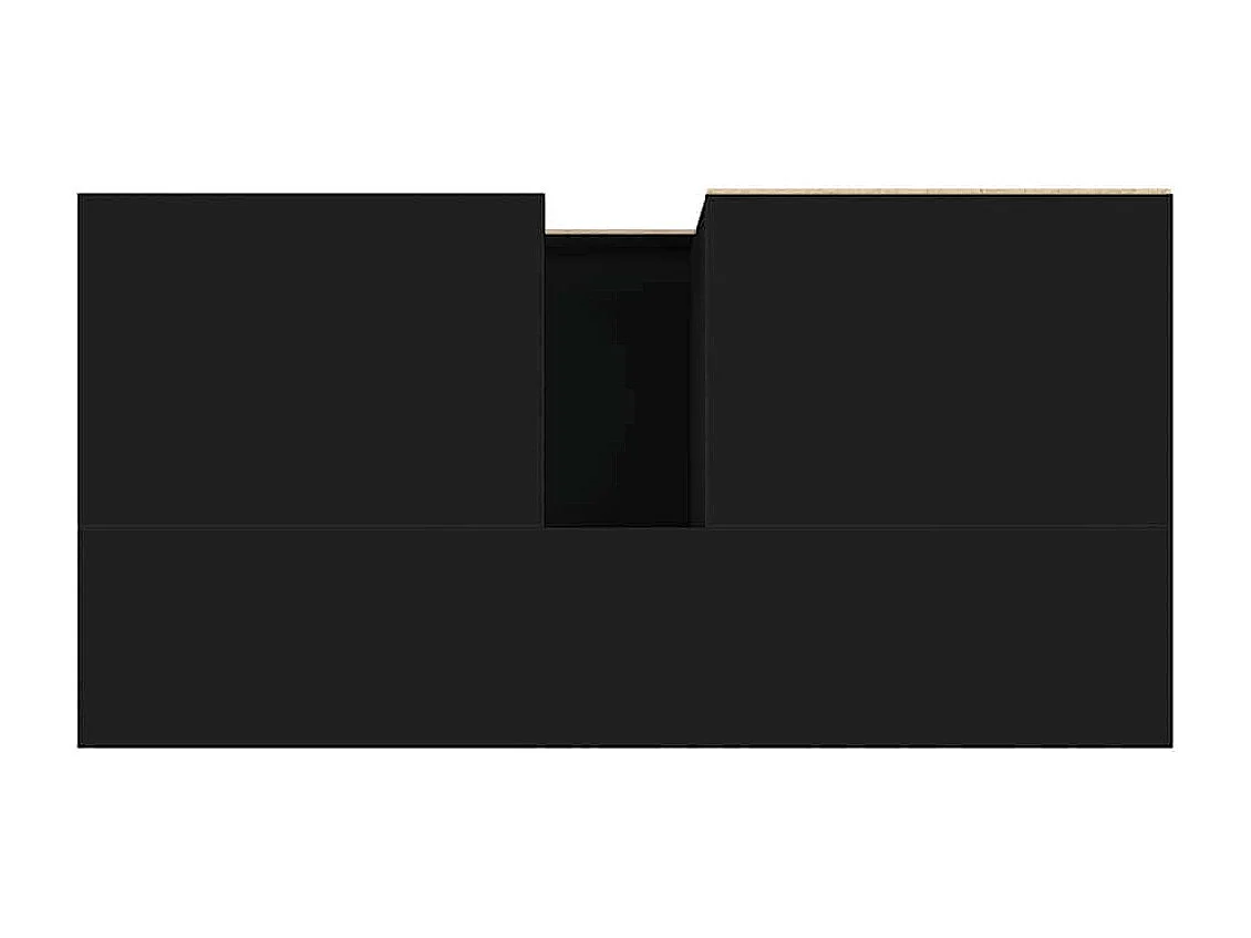 Zwarte badkamerkast 65x33x60 cm van bewerkt hout