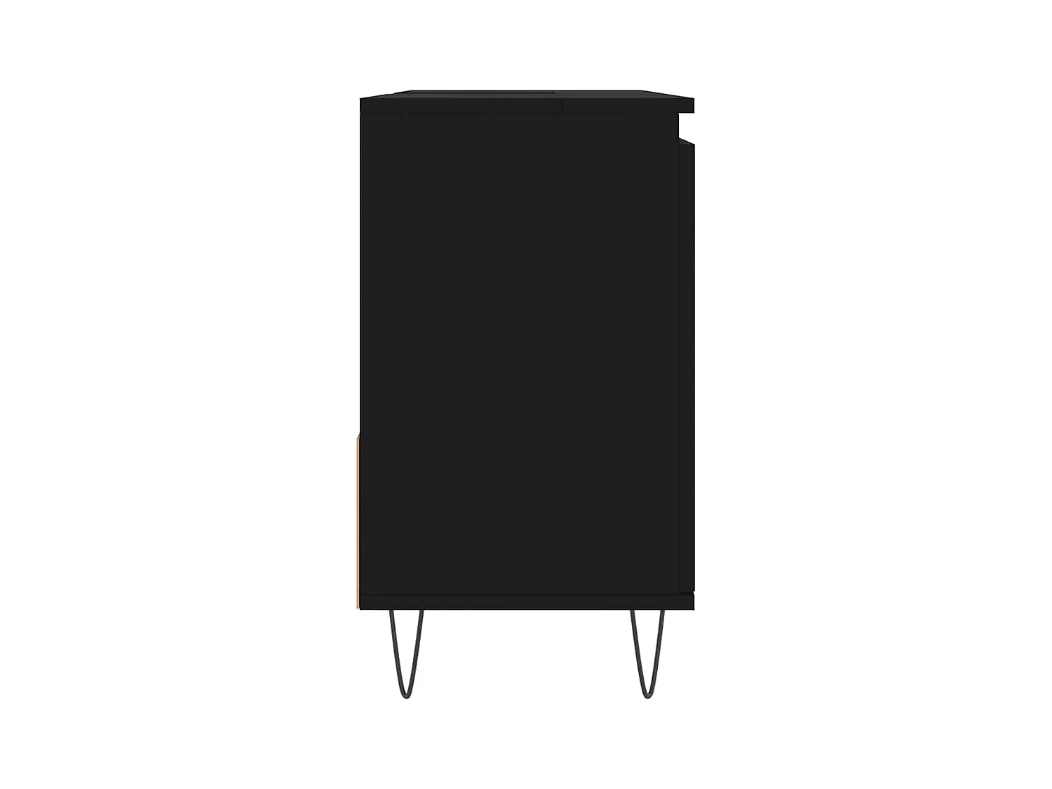 Zwarte badkamerkast 65x33x60 cm van bewerkt hout