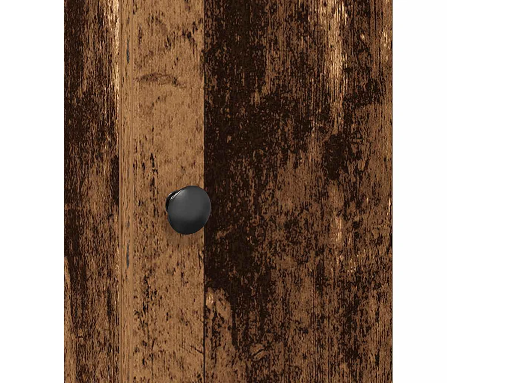 Meuble de salle de bain avec porte-rouleau vieux bois