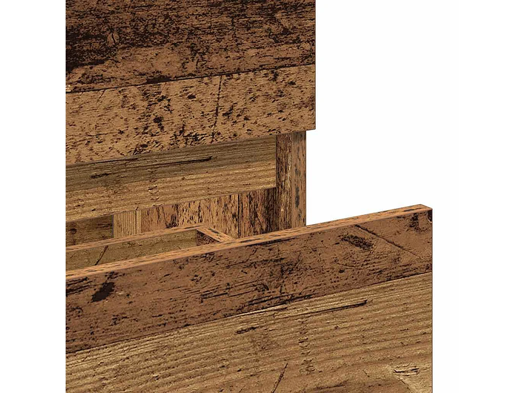 Badkamerkast en spiegel van oud hout, bewerkt hout