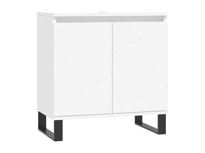 Witte badkamerkast 58x33x60 cm van bewerkt hout