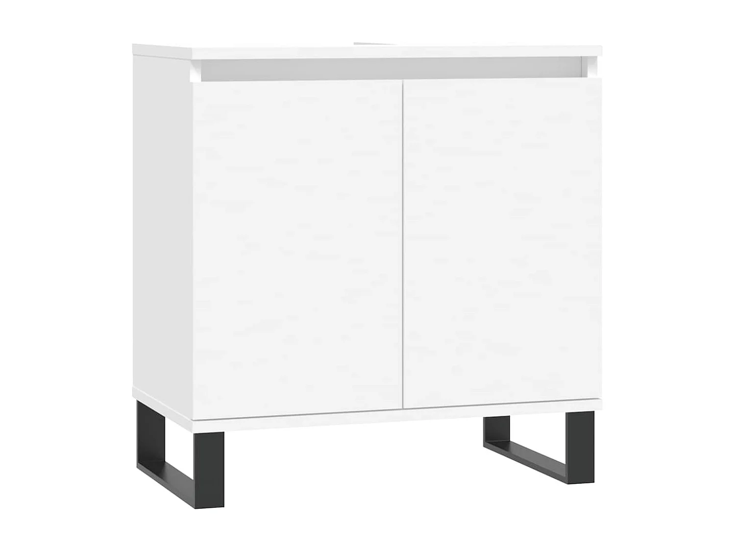 Witte badkamerkast 58x33x60 cm van bewerkt hout