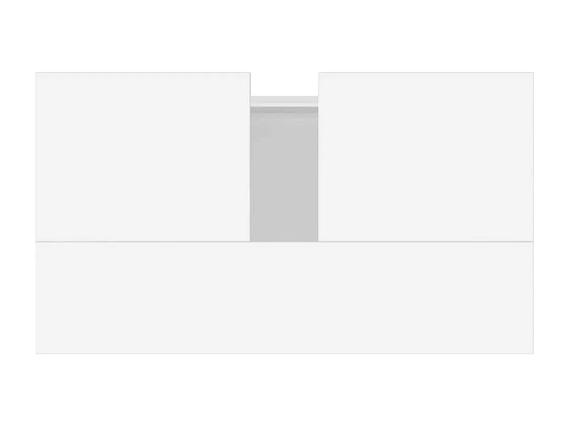 Witte badkamerkast 58x33x60 cm van bewerkt hout