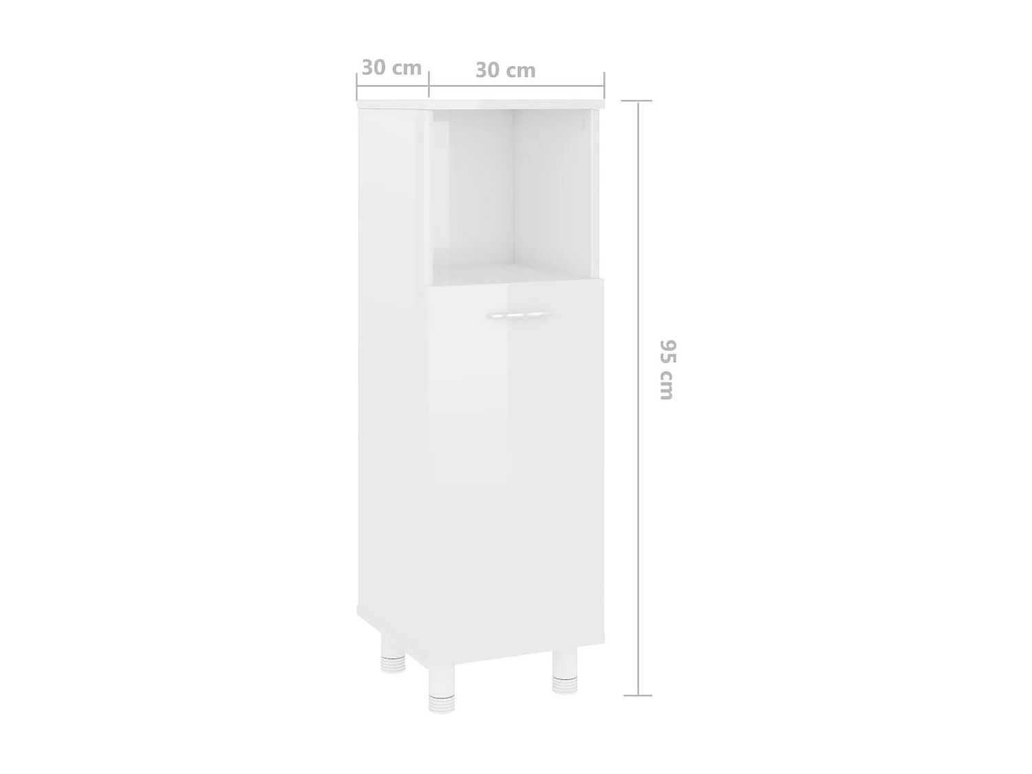 Mueble de baño de madera de ingeniería blanca brillante