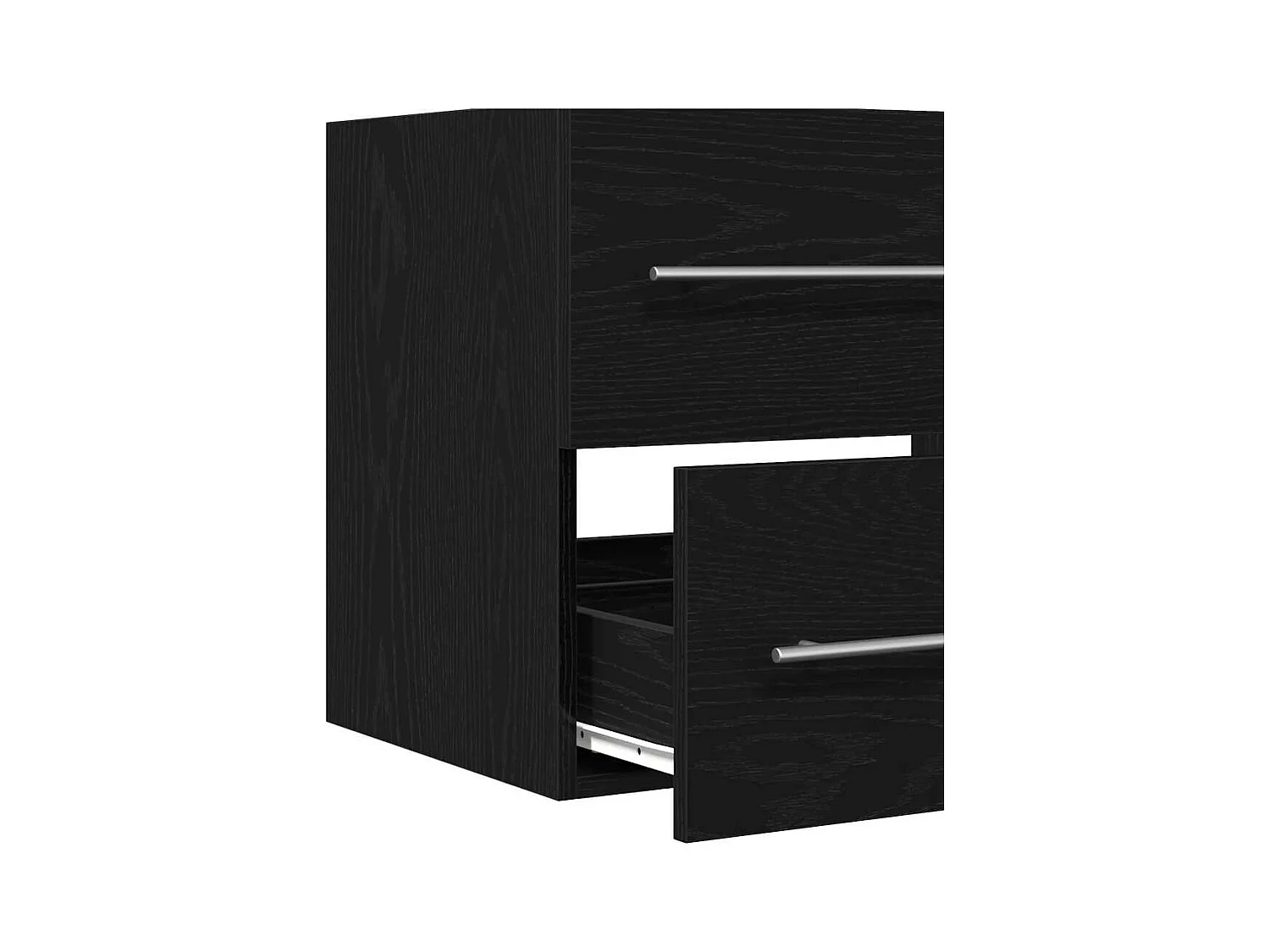 Badkamermeubel met zwarte eiken wastafel 60x38,5x48 cm