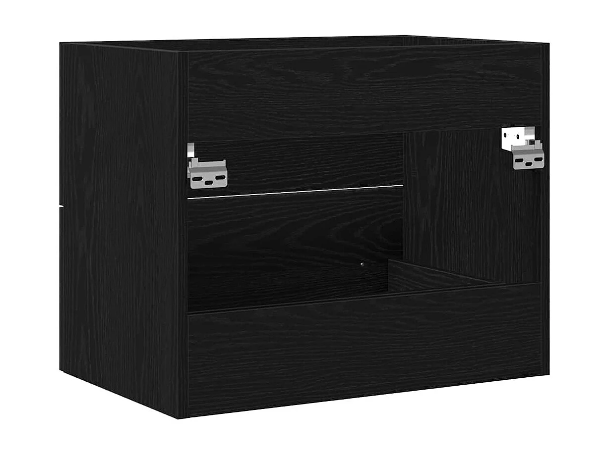 Meuble de salle de bain avec lavabo chêne noir 60x38,5x48 cm