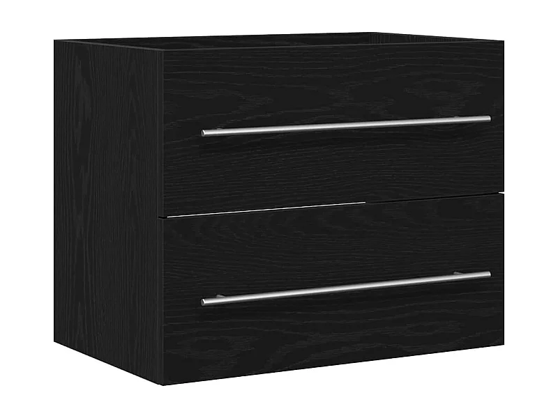 Mobile bagno con lavabo in rovere nero 60x38,5x48 cm