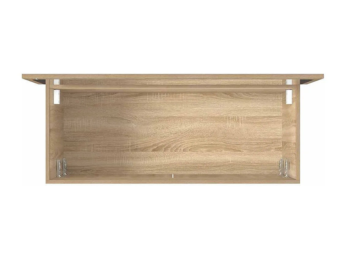 Gabinete de baño con espejo de madera de ingeniería de roble Sonoma