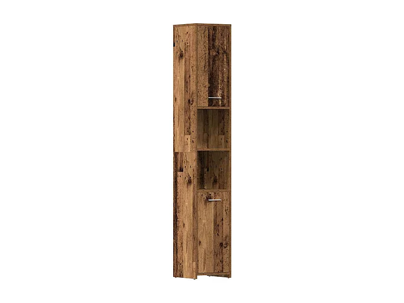 Badkamerkast oud hout 30x30x183,5 cm bewerkt hout