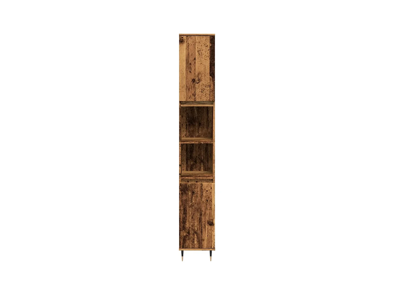 Badkamerkast oud hout 30x30x190cm bewerkt hout