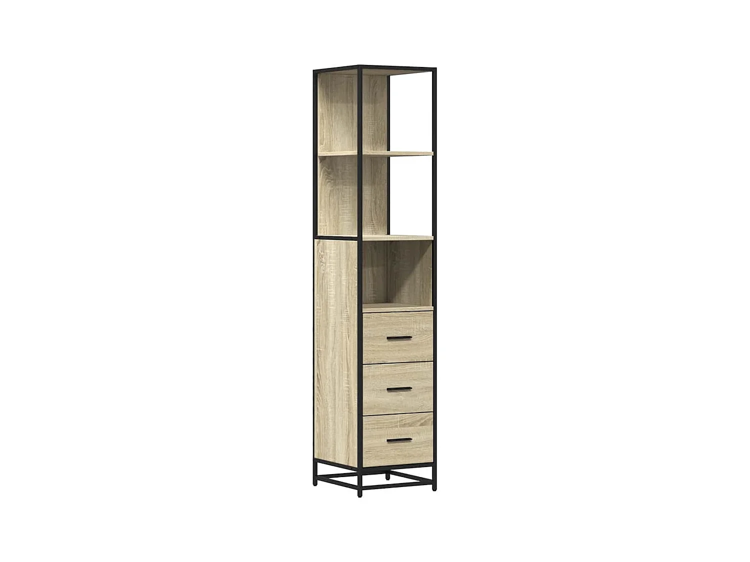 Armoire de salle de bain chêne sonoma 35x37,5x166 cm