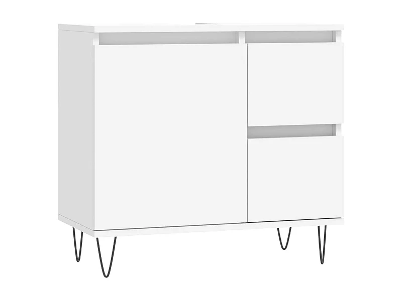 Mobile bagno bianco 65x33x60 cm in legno ingegnerizzato