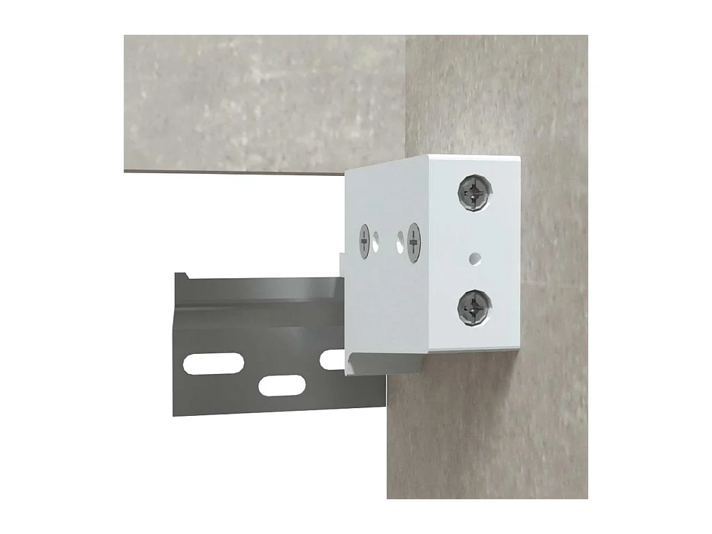 Badkamermeubel met spiegel in betongrijs bewerkt hout