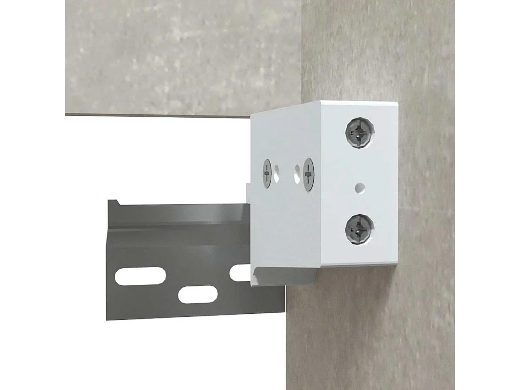 Badkamermeubel met spiegel in betongrijs bewerkt hout