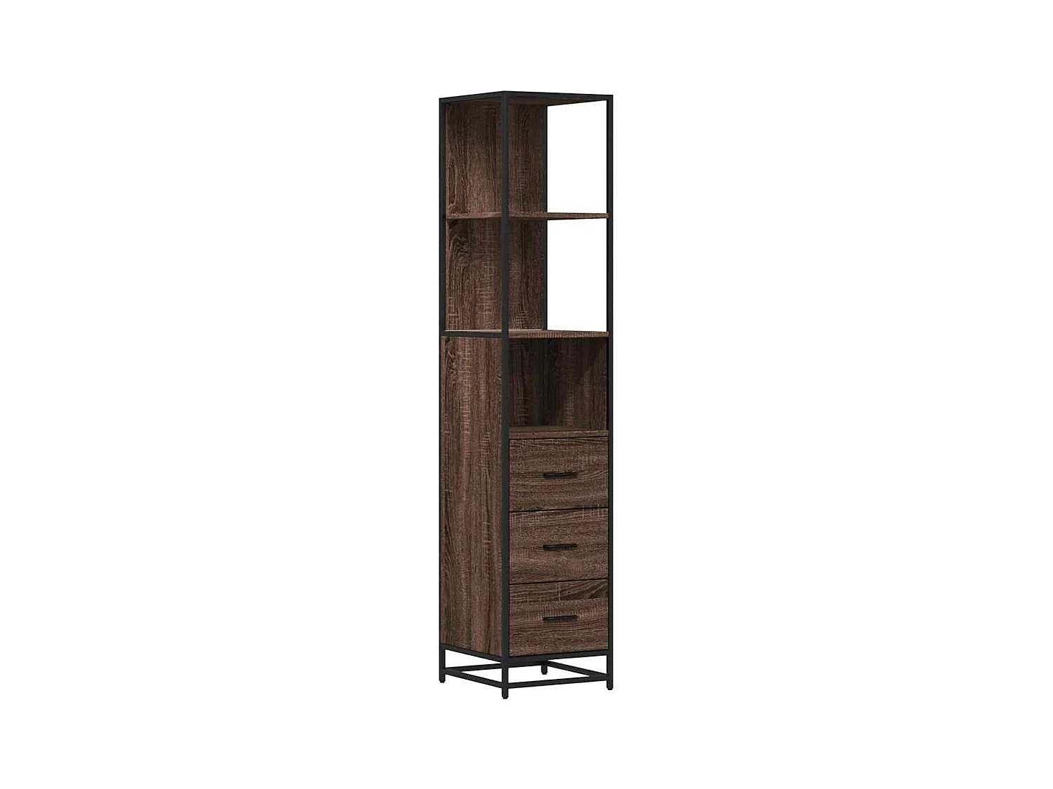 Armoire de salle de bain chêne marron 35x37,5x166 cm