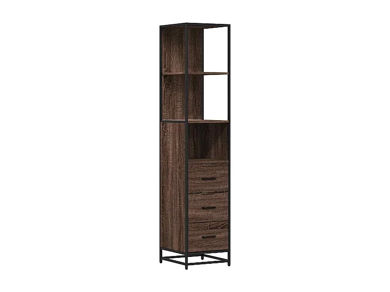 Armoire de salle de bain chêne marron 35x37,5x166 cm