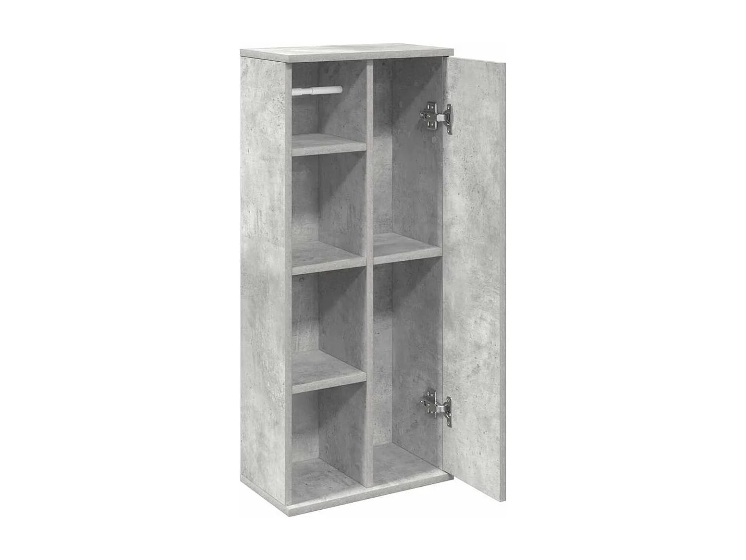 Mueble de baño con portarrollos de color gris hormigón