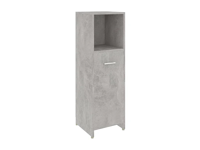 Mueble de baño Gris hormigón 30x30x95 cm Madera de ingeniería