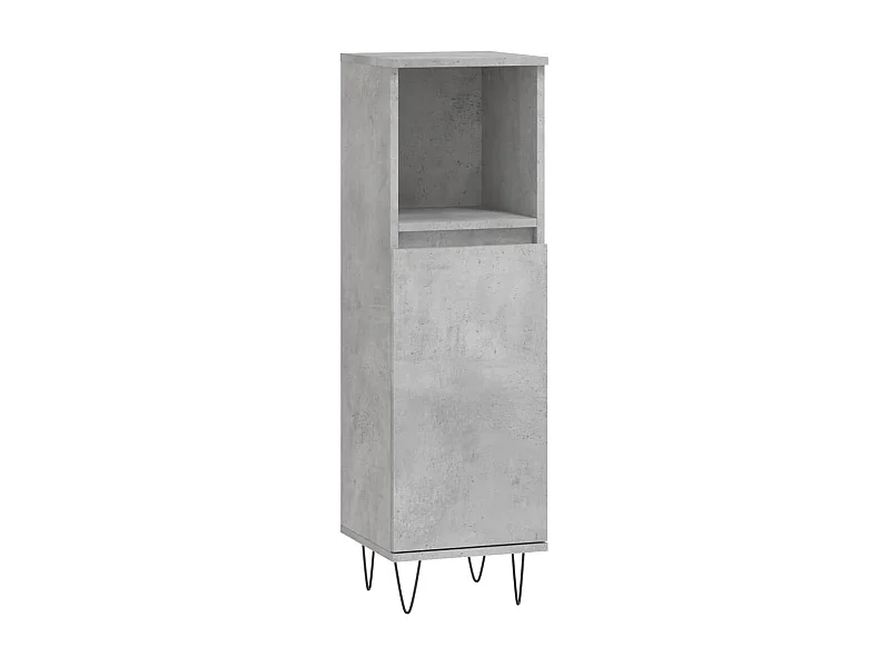 Mueble de baño gris hormigón 30x30x100 cm