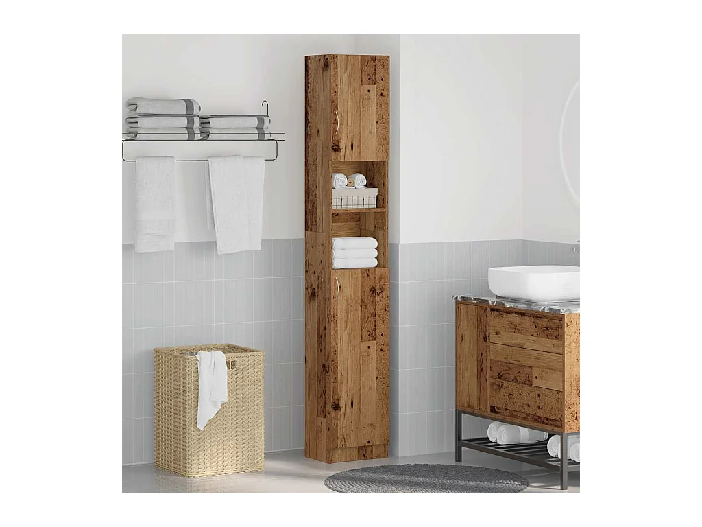 Armoire de salle de bain vieux bois bois d'ingénierie