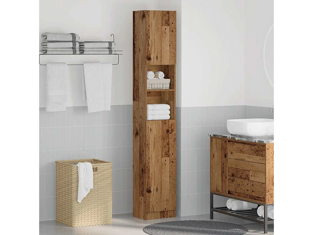 Armoire de salle de bain vieux bois bois d'ingénierie