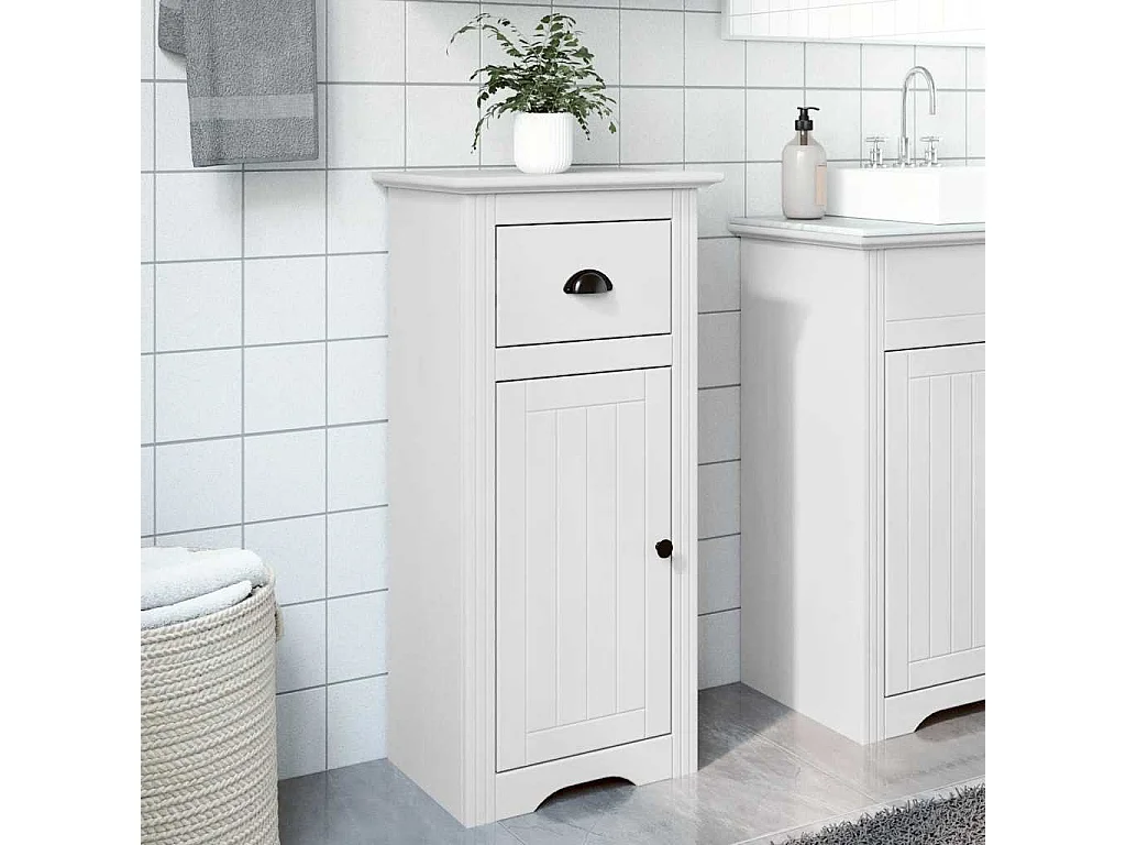 Armoire de salle de bain BODO blanc 44x30x90 cm