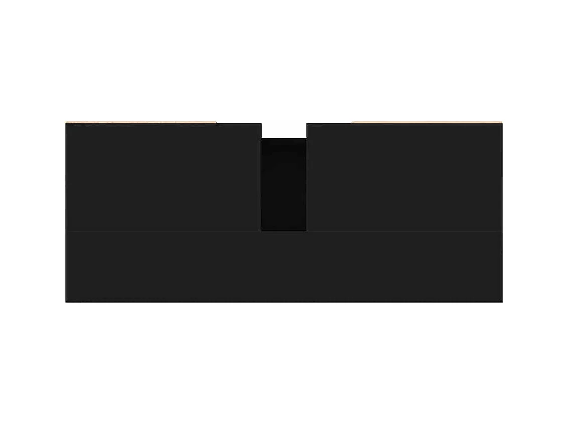 Zwarte badkamerkast 80x33x60 cm van bewerkt hout