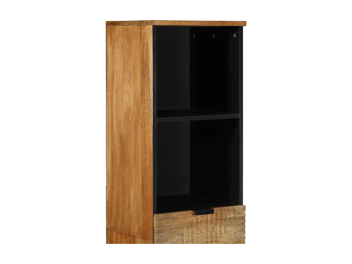 Armoire salle de bain marron 38x33x160 cm bois massif manguier