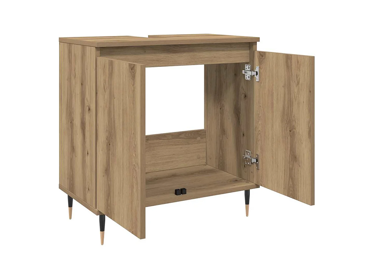 Mobile bagno in rovere lavorato a mano 58x33x60 cm