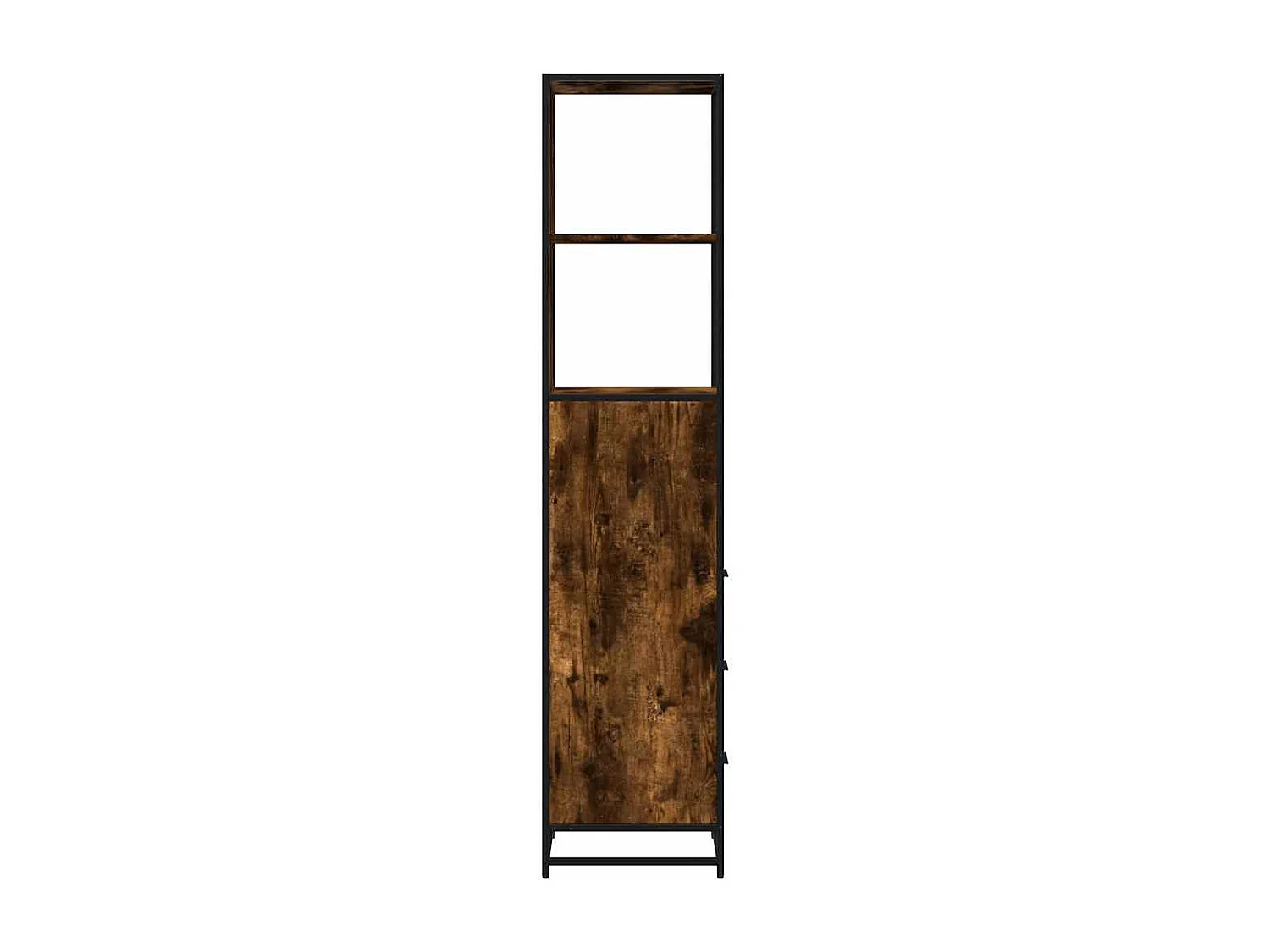 Armoire de salle de bain chêne fumé 35x37,5x166 cm