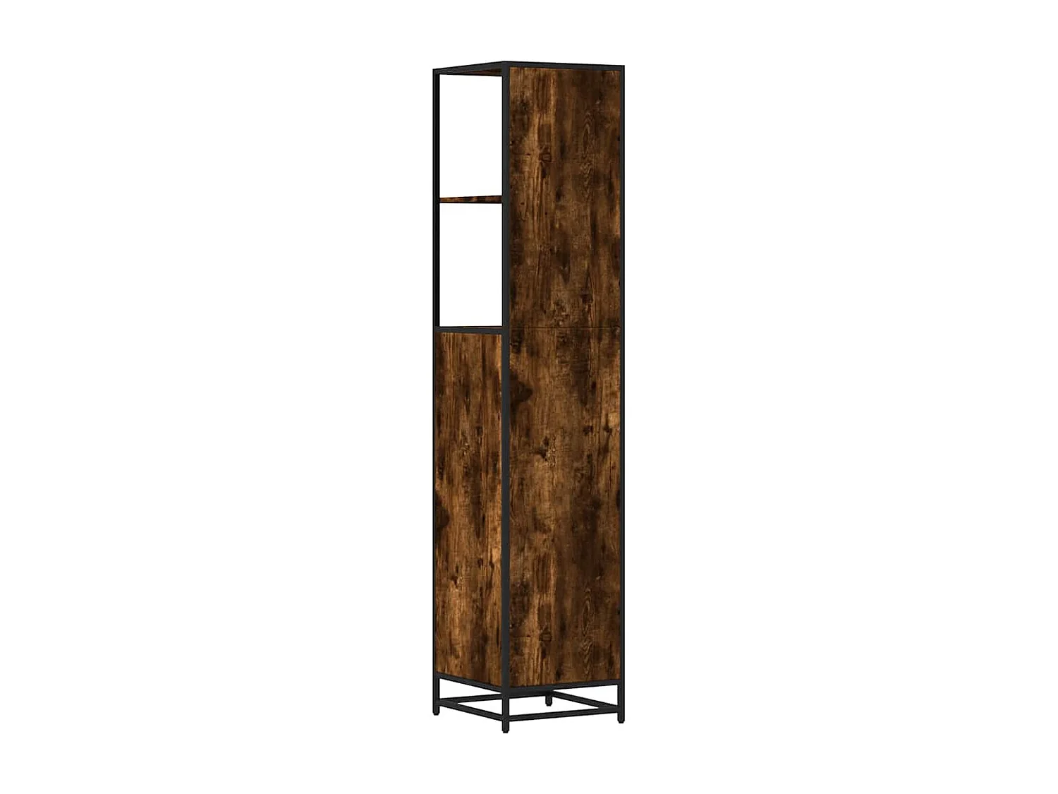 Armoire de salle de bain chêne fumé 35x37,5x166 cm