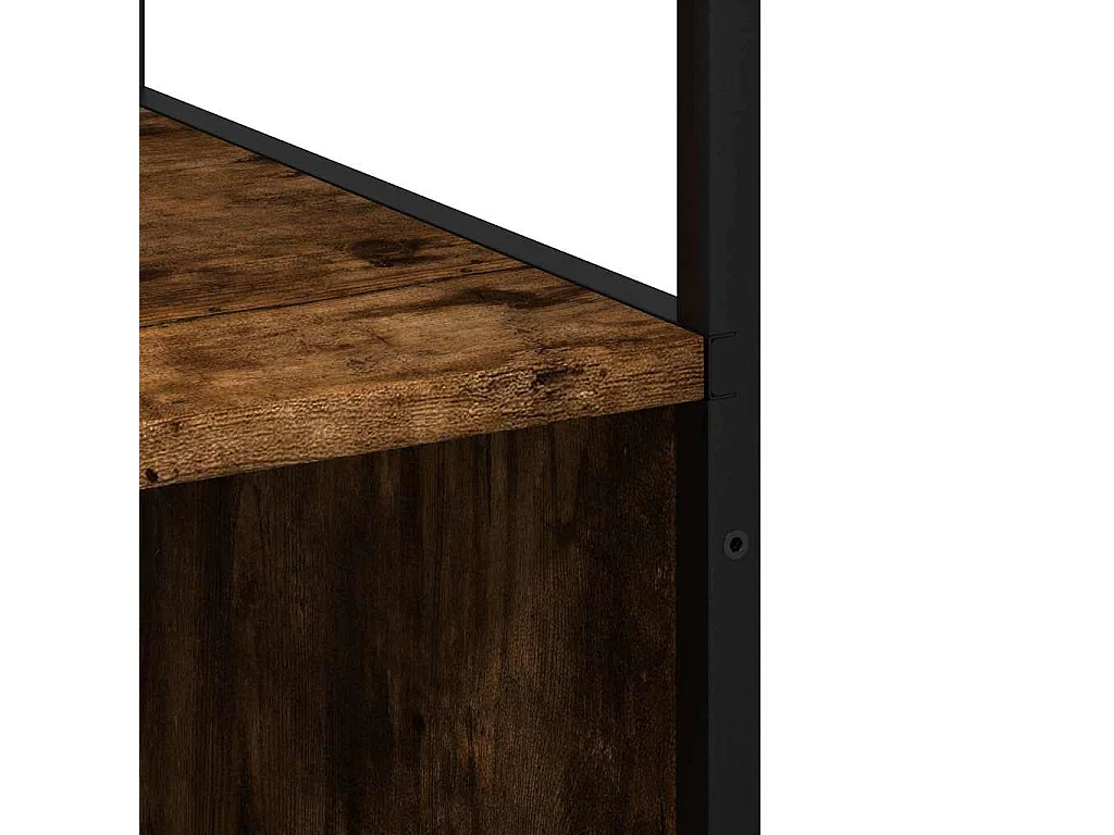 Armoire de salle de bain chêne fumé 35x37,5x166 cm