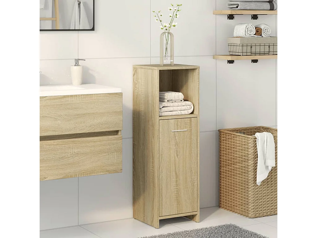 Badkamerkast Sonoma eiken 30x30x95 cm Spaanplaat