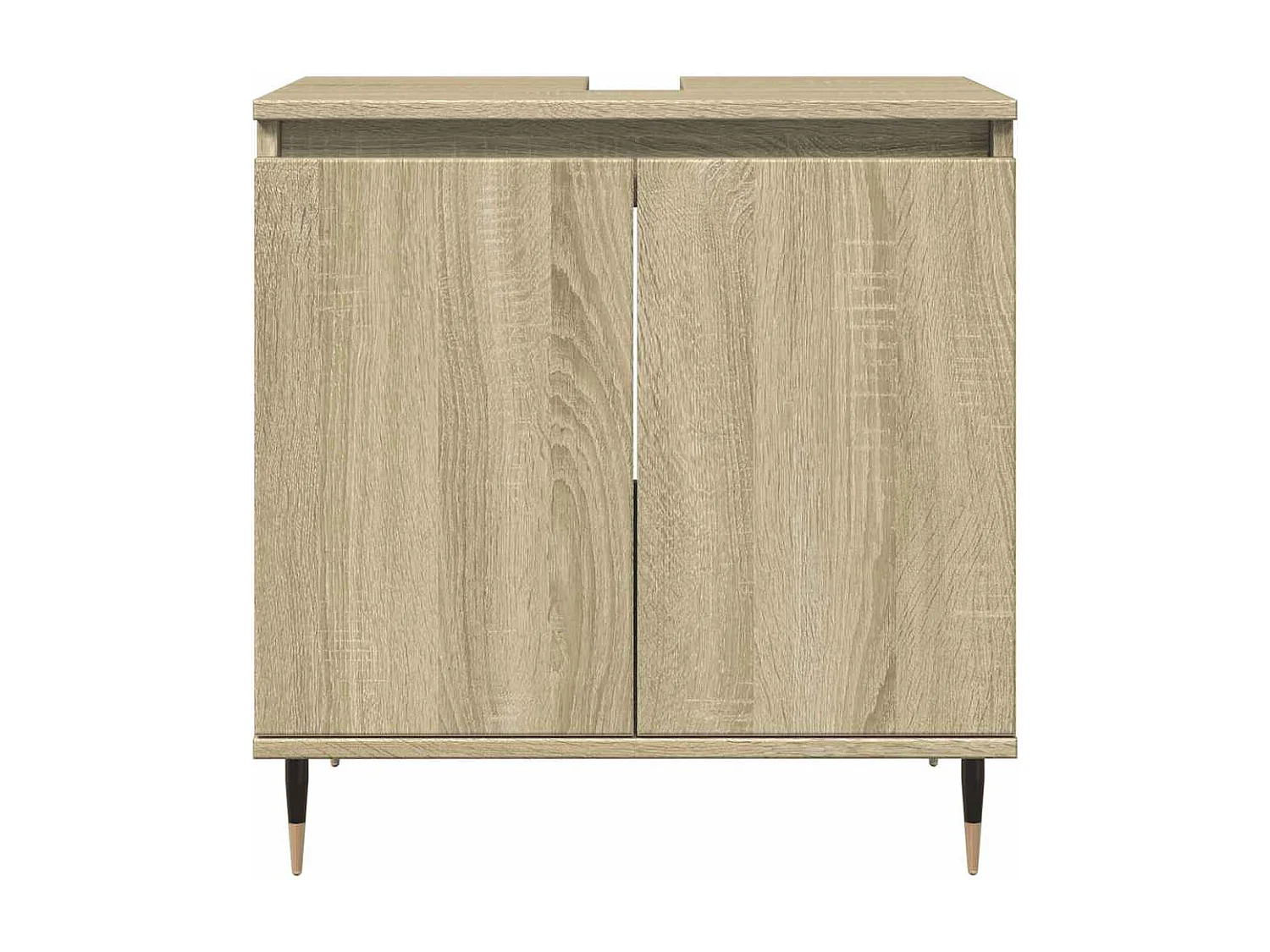 Sonoma eiken badkamerkast 58x33x60 cm bewerkt hout