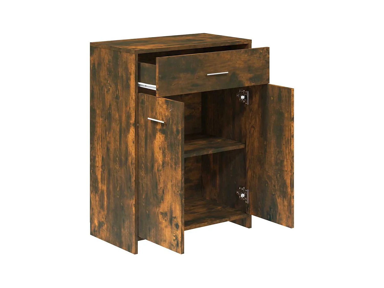 Gerookt eiken badkamermeubel 60x33x80 cm bewerkt hout