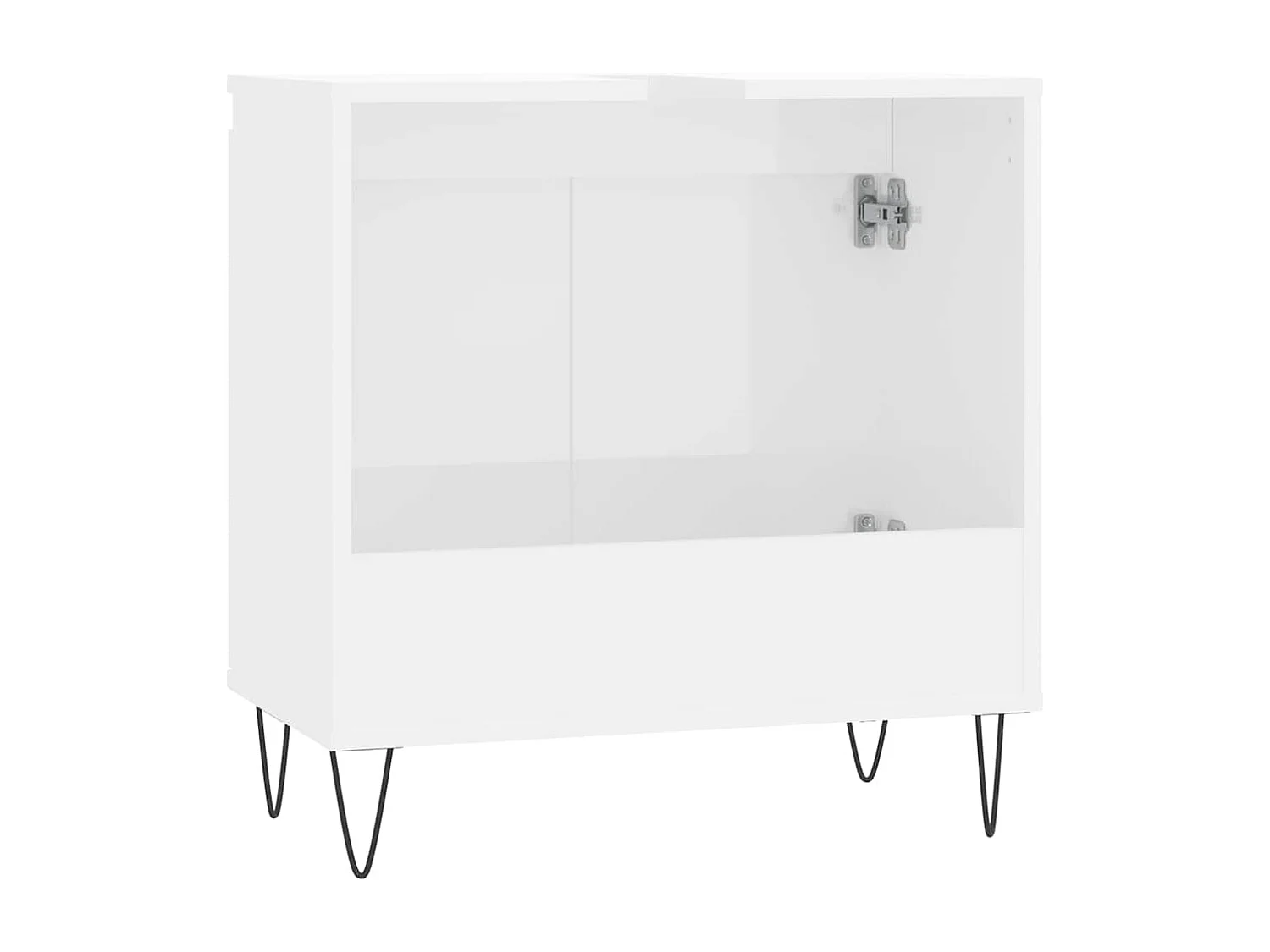 Mobile bagno in legno ingegnerizzato bianco lucido 58x33x60 cm