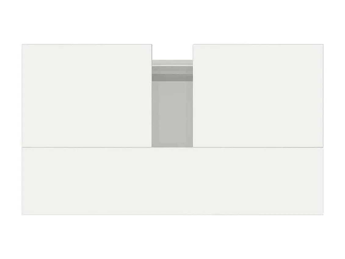 Mobile bagno in legno ingegnerizzato bianco lucido 58x33x60 cm