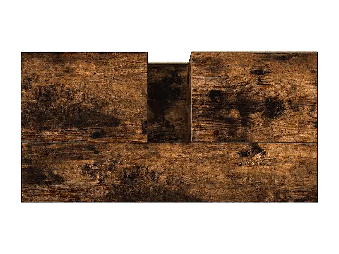 Gerookt eiken badkamermeubel 65x33x60 cm bewerkt hout