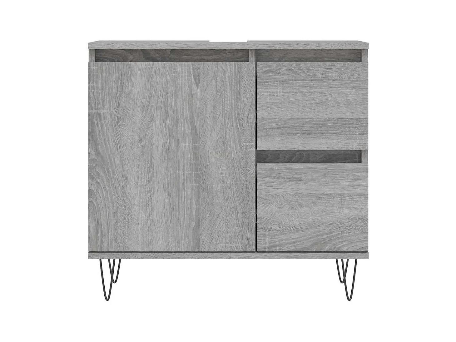 Mueble de baño Sonoma gris 65x33x60 cm madera de ingeniería