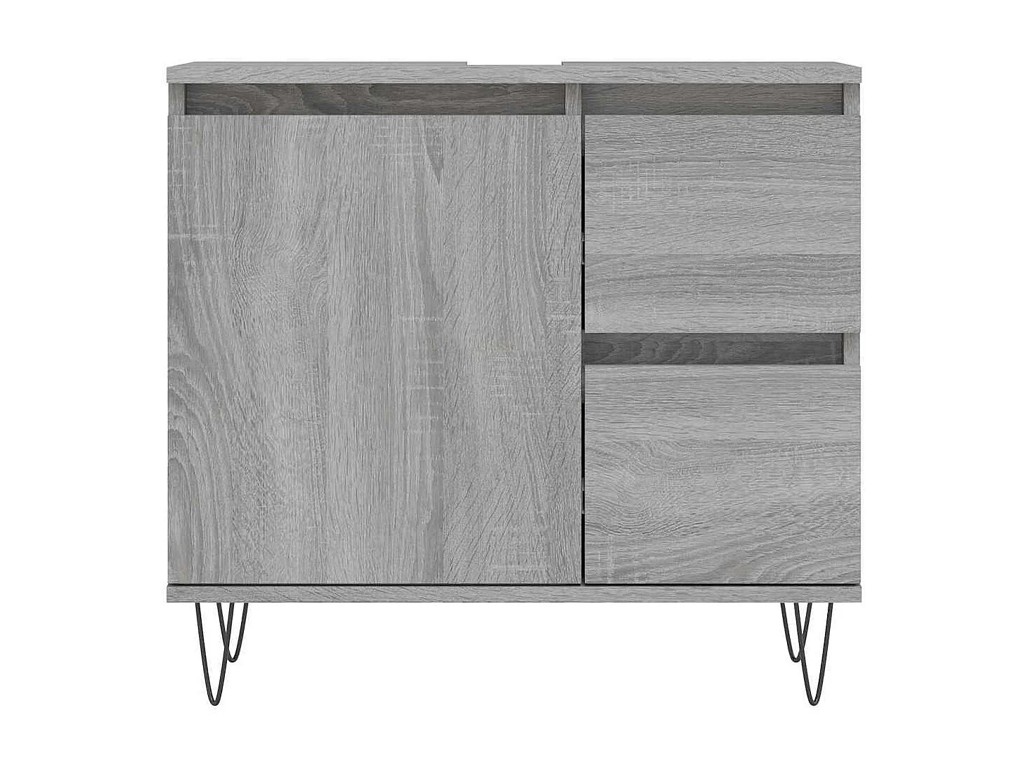 Mueble de baño Sonoma gris 65x33x60 cm madera de ingeniería