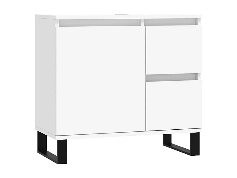 Witte badkamerkast 65x33x60 cm van bewerkt hout