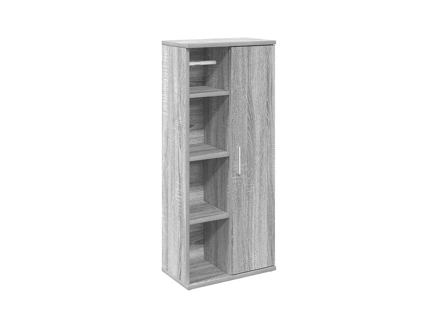 Meuble de salle de bain avec porte-rouleau sonoma gris