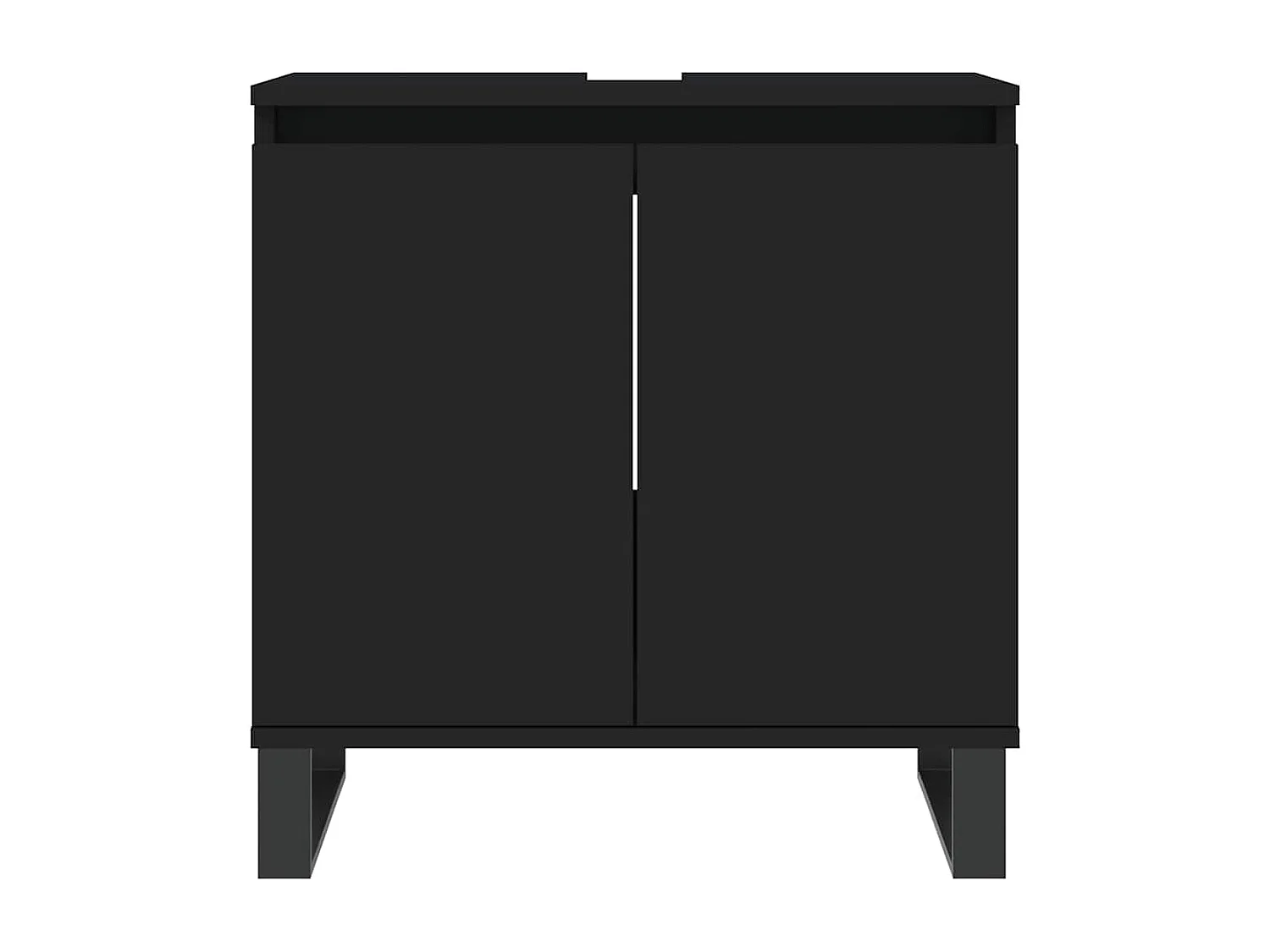 Zwarte badkamerkast 58x33x60 cm bewerkt hout