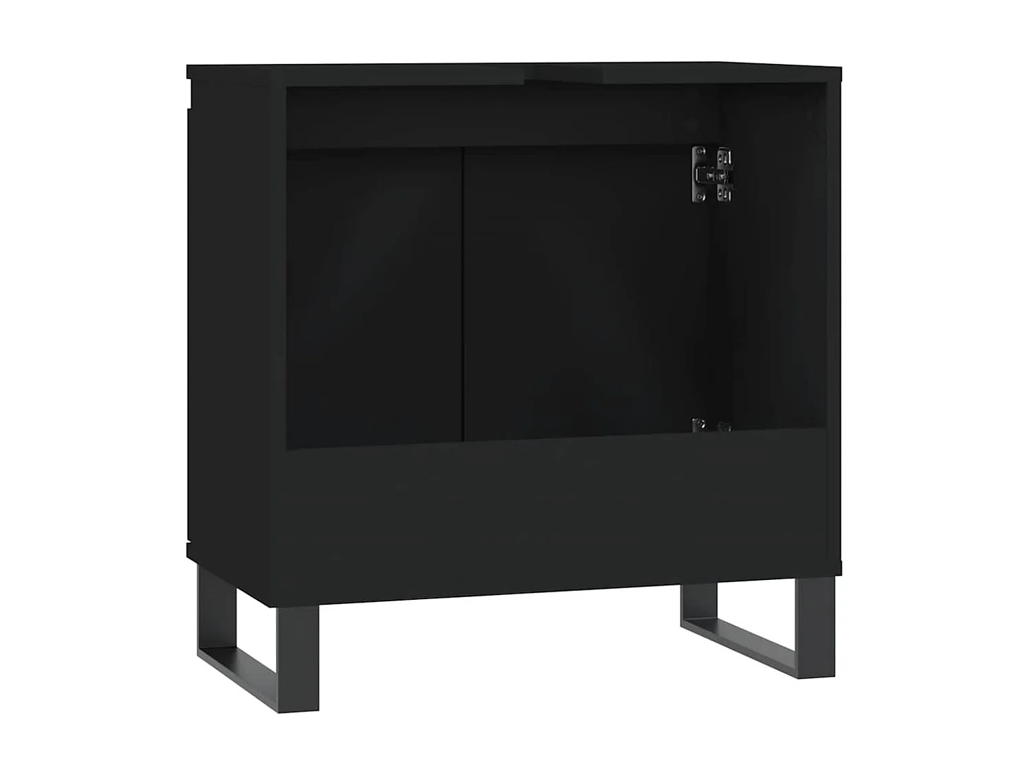 Zwarte badkamerkast 58x33x60 cm bewerkt hout