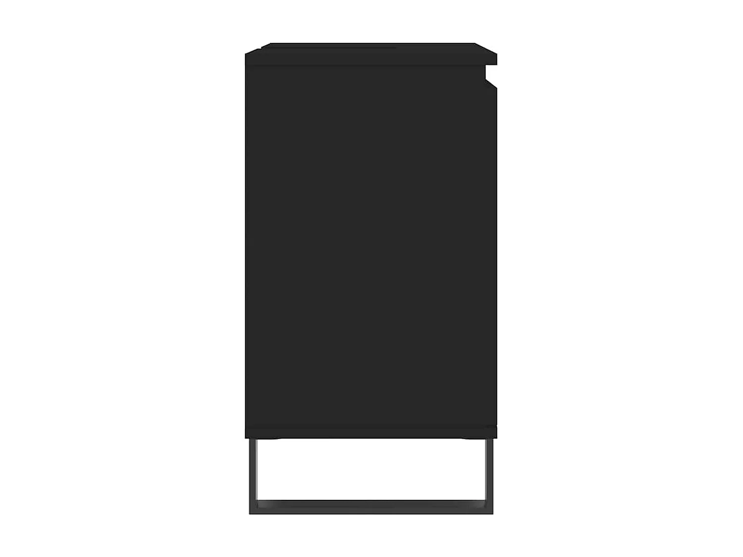 Mueble de baño negro 58x33x60 cm madera contrachapada