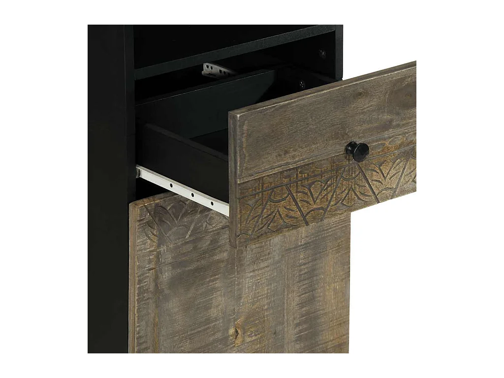 Mobile bagno 38x33x160 cm in legno massello di mango