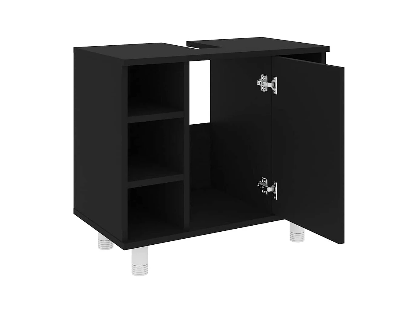 Badkamerkast Zwart 60x32x53,5 cm Technisch hout