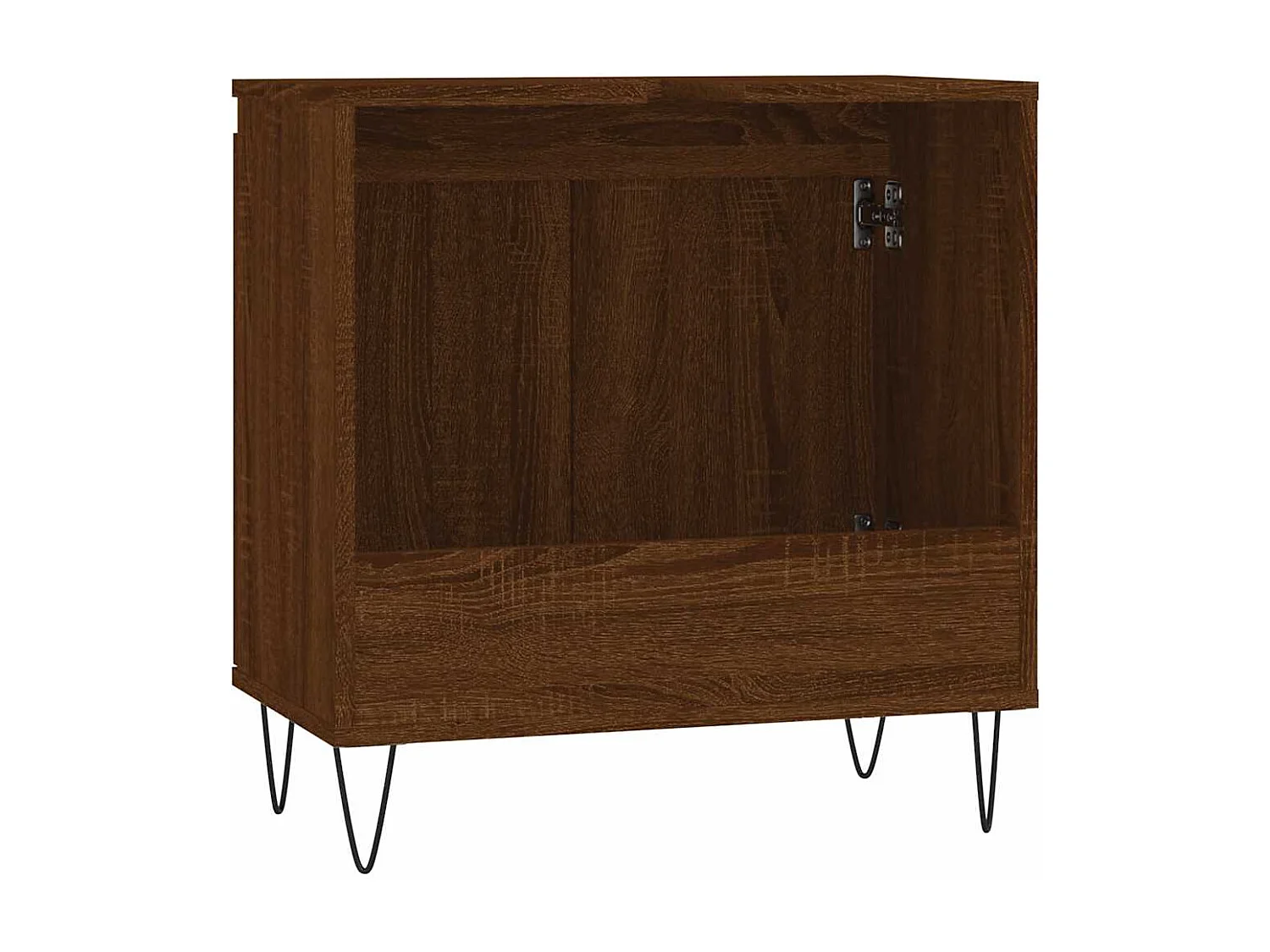 Badkamerkast bruin eiken 58x33x60 cm bewerkt hout