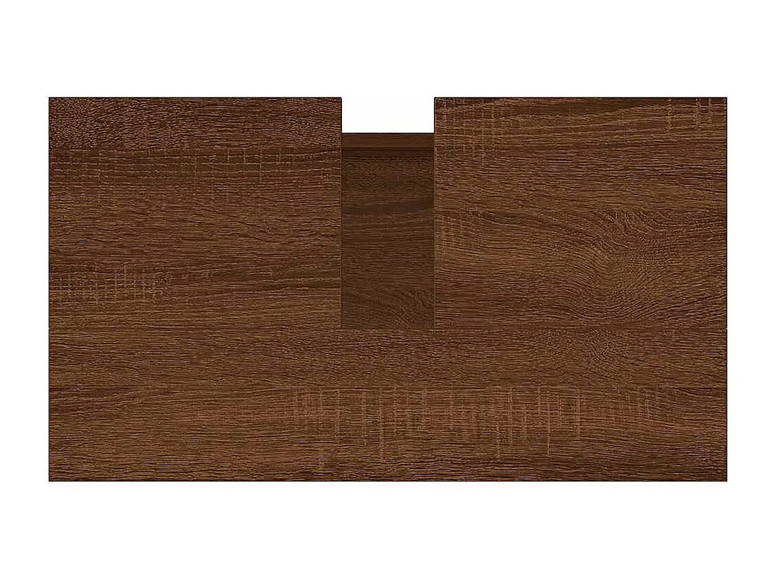 Badkamerkast bruin eiken 58x33x60 cm bewerkt hout