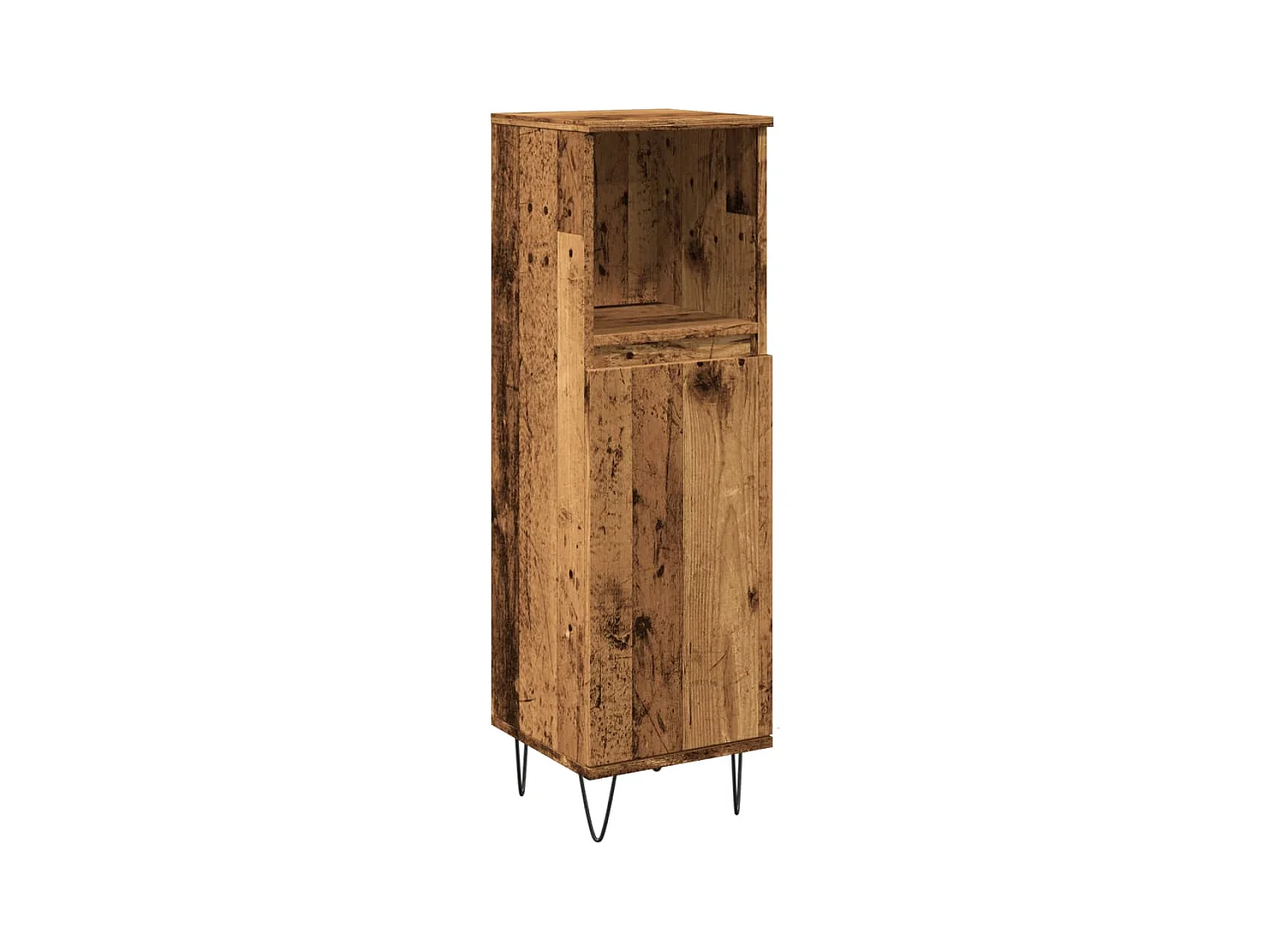 Armoire de salle de bain vieux bois 30x30x100cm bois ingénierie